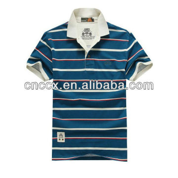 13PT1033 Nuevo diseño de camisa de polo personalizado sin cuello para hombre